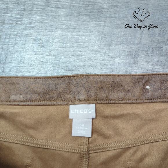 Chico's Faux Suede Pants Size Chico's 3 (16) - Picture 2 of 6